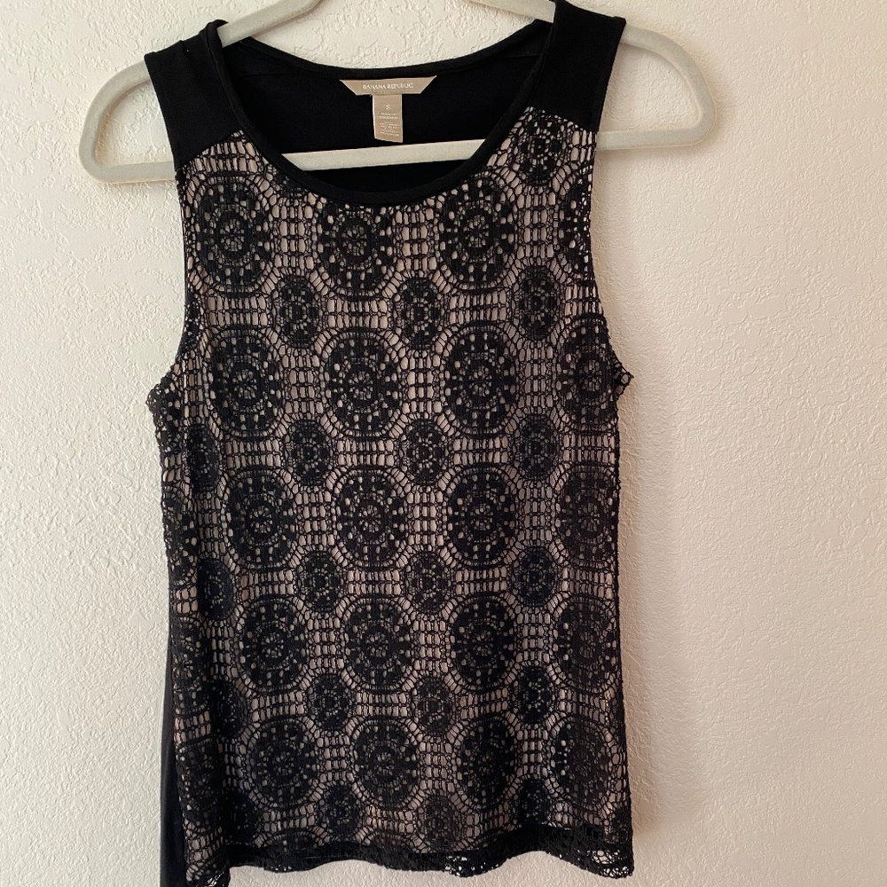 Banana Republic Lace Overlay Tank